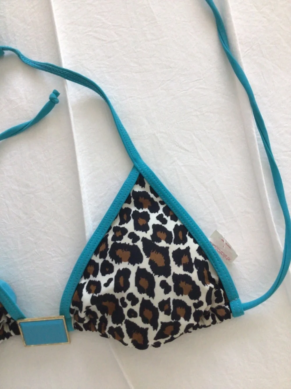 Leopard bikini top